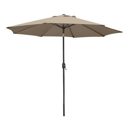 SEASONAL TRENDS Crank Umbrella, 929 in H, 1079 in W Canopy, 1079 in L Canopy, Round Canopy, Steel Frame 60036